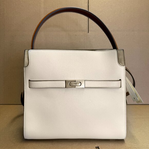 Tory Burch Small Lee Radziwill Double Satchel Bat – New Cream - Picture 6 of 11